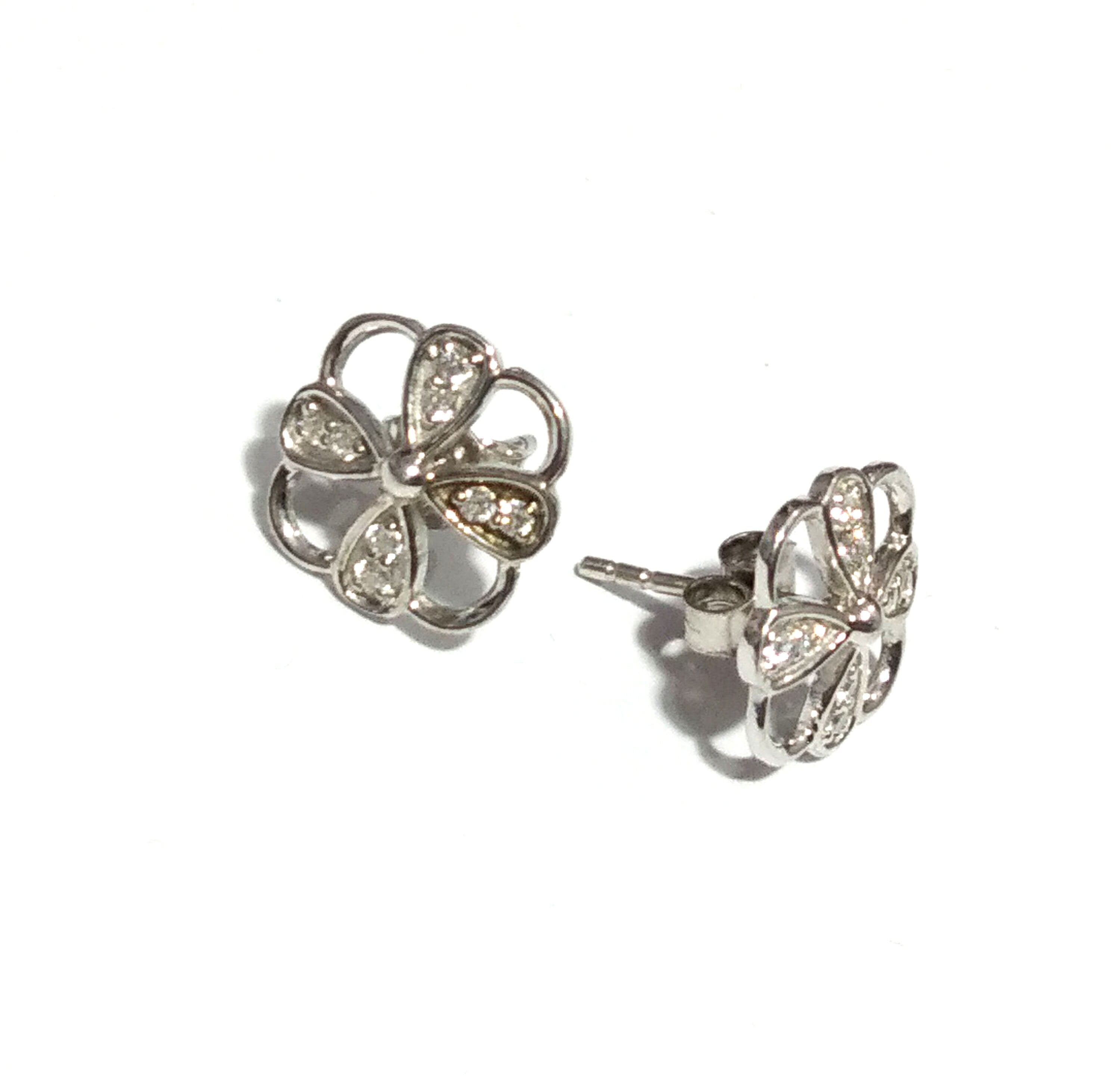 Amazing White Zircon Stone Design Stud Earring, 925 Solid Starling Silver Stud Handmade Earring, Unique Studs Gift Women Earring Studs